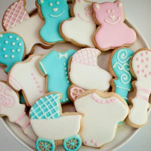 Royal Iced Baby Shower Cookies