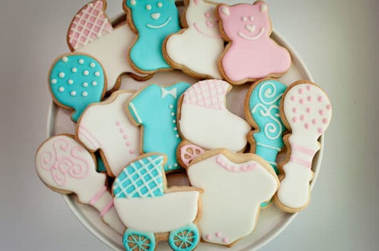 Royal Iced Baby Shower Cookies