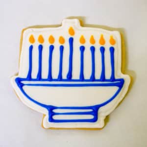 Royal Iced Menorah Cookie