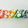 Pride Crinkle Cookies in a Line