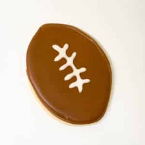 Royal Iced Football Cookie
