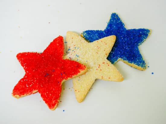 Large Star Sanding Sugar Cookies