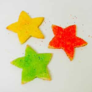 Small Star Sanding Sugar Cookies