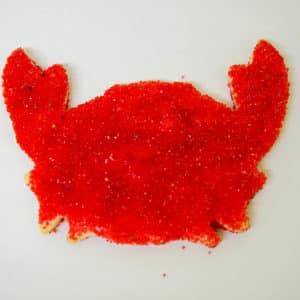 Crab Sanding Sugar Cookies