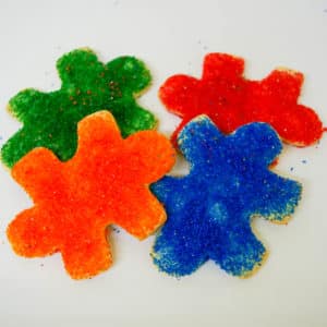 Large Puzzle Piece Sanding Sugar Cookies