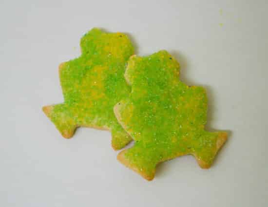 Frog Sanding Sugar Cookies