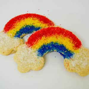 Rainbow Sanding Sugar Cookies