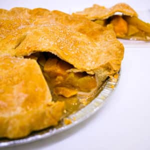 Peach Pie Sliced