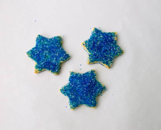 Star of David Sanding Sugar Cookies