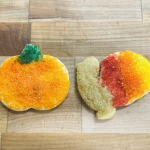 Thanksgiving Favor: one pumpkin cookie, one turkey cookie