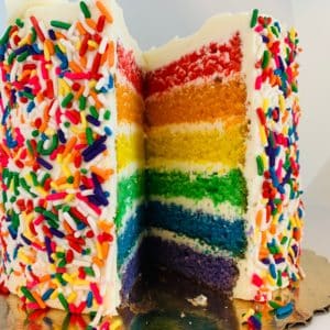 Cut Rainbow Cake