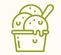 Icon of a cup filled with scooped ice cream
