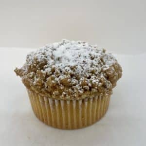 A single Cinnamon Crumb Muffin