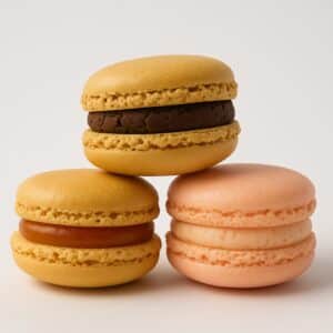 Assorted French Macarons: Strawberry, Mocha, & Apricot (GF)