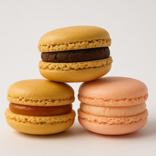 Assorted French Macarons: Strawberry, Mocha, & Apricot (GF)