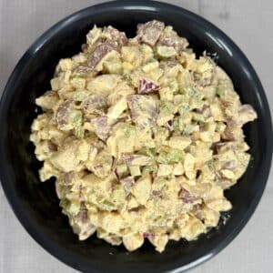 Potato salad in a bowl.
