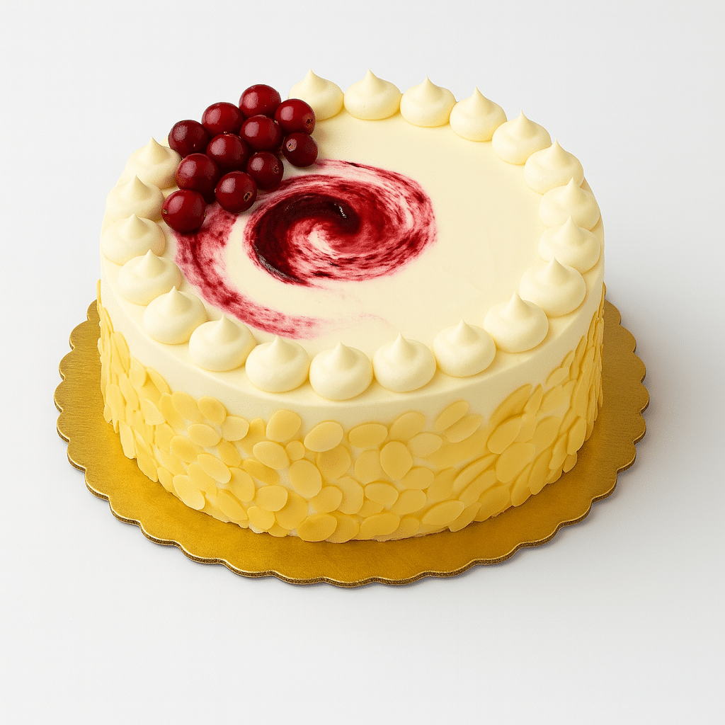 047: Almond Cranberry Cream Cake (GF)