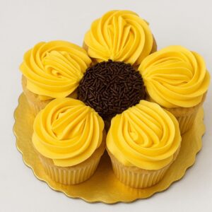 048: Sunflower Cupcake Cake (NF)