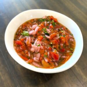 Pickled Red Pepper and Onion Relish (NF, GF, V)