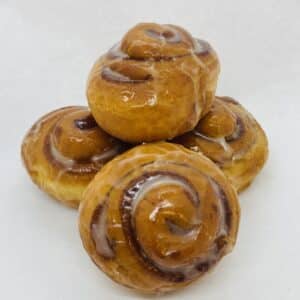 Cinnamon Swirl Glazed Donuts (NF, V)