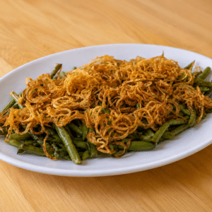 Green Beans with Crispy Shallots (GF, V, NF)